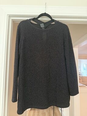 Clara Sun Woo Black Textured Long-Sleeve Tunic